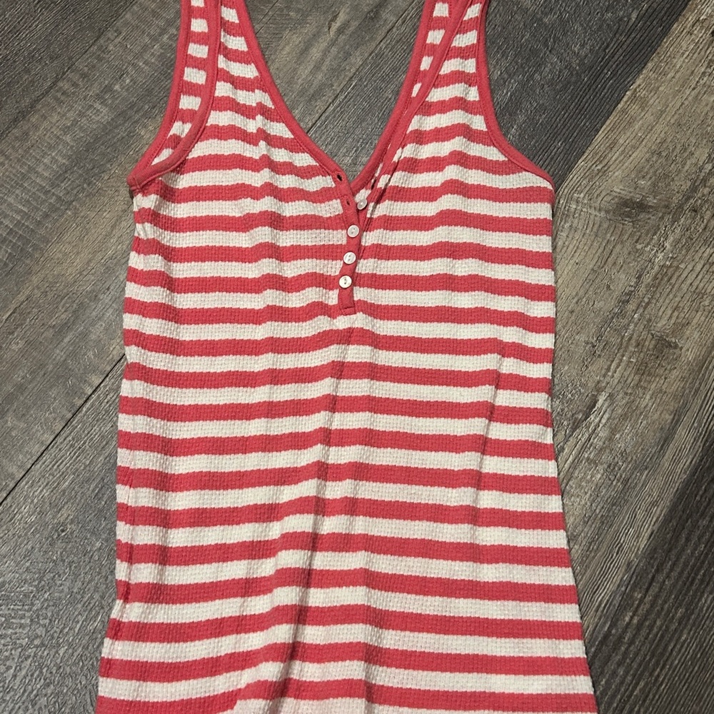 Old Navy pink and White Striped Sleeveless Top